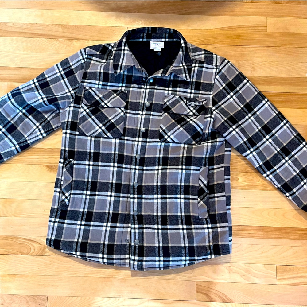 Obermeyer - Obermeyer Men's Avery Flannel Jacket, Berm Plaid - black gray &white